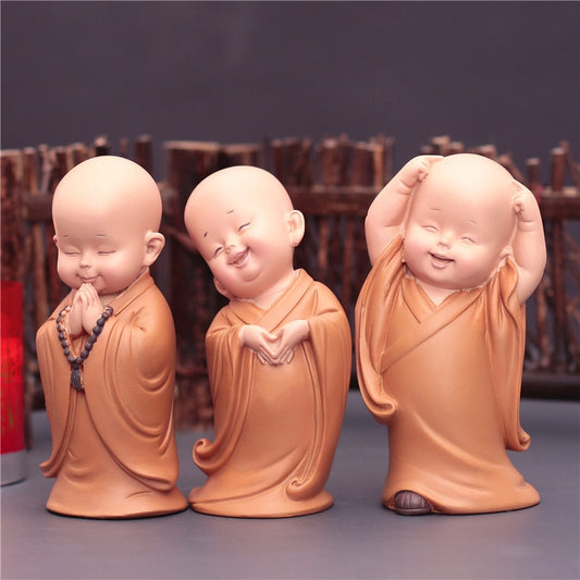 These cute and charming monk figurines are the perfect addition to your home or office. 